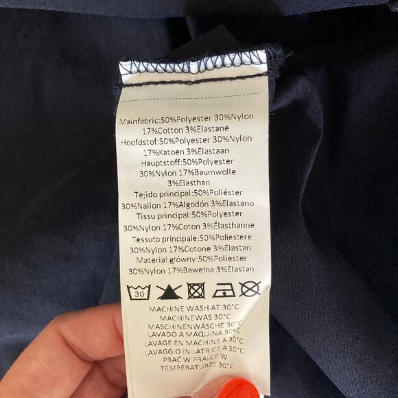 *NEW* Collectif Hadley plain navy swing dress with pockets size L - Picture 8 of 11